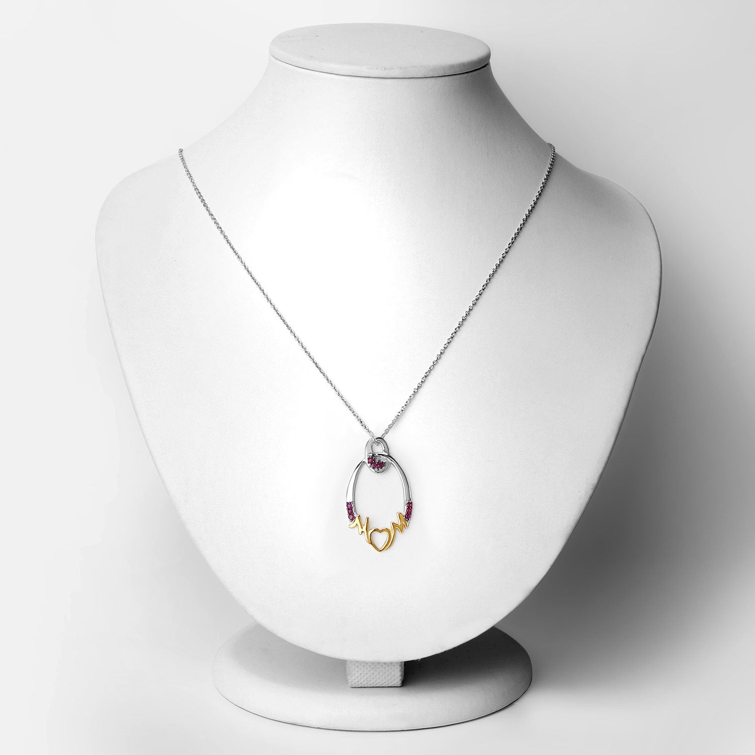 0.18 Carat Genuine Ruby .925 Sterling Silver Pendant Bids.com