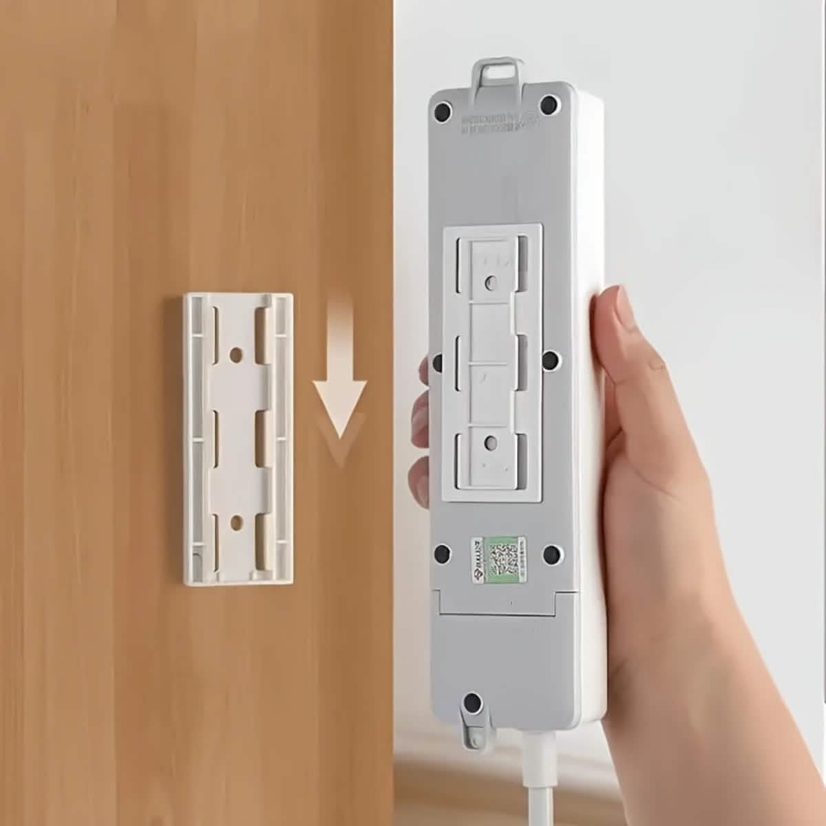 2-Pack Removable Wall Decals – Space-Saving Organizer for Surge Protectors DailySale