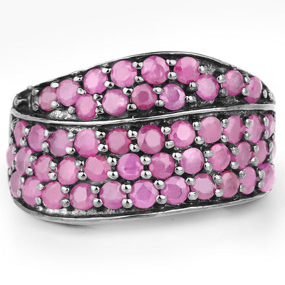 2.33 Carat Genuine Ruby .925 Sterling Silver Ring Bids.com