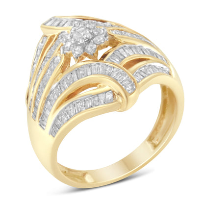 10K Yellow Gold Diamond Ring (1 Cttw, I-J Color, I2-I3 Clarity) - Size 7 Bids.com