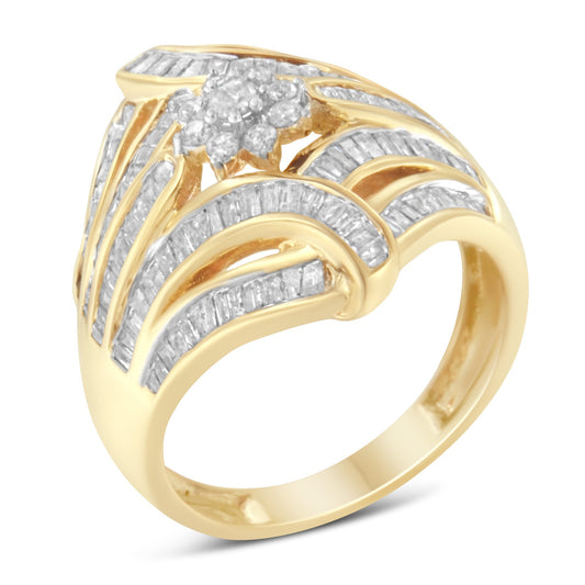 10K Yellow Gold Diamond Ring (1 Cttw, I-J Color, I2-I3 Clarity) - Size 7 Bids.com