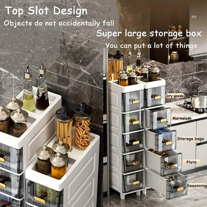 Slimline Multi-Drawer Storage Cabinet – 3, 4, or 6 Layer DailySale