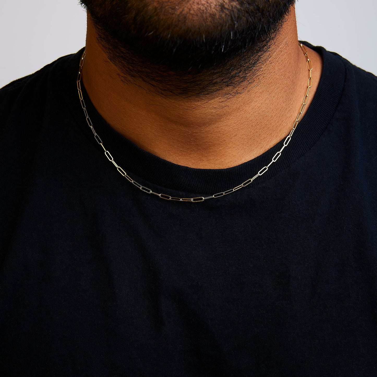 Solid 14K Yellow Gold 2.5mm Paperclip Chain Necklace Unisex 18" Inches Bids.com