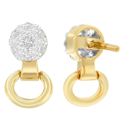 14K Yellow Gold 1/2 cttw Diamond Stud Earrings (I-J, SI1-SI2) Bids.com
