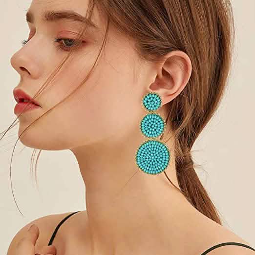 Beaded Drop Earrings Statement Seed Bead Earring DailySale