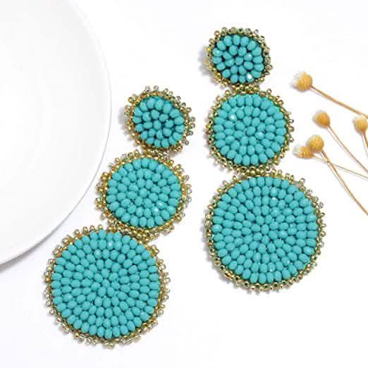 Beaded Drop Earrings Statement Seed Bead Earring DailySale