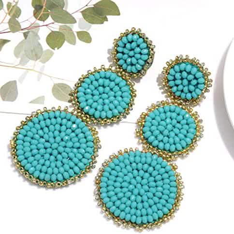 Beaded Drop Earrings Statement Seed Bead Earring DailySale