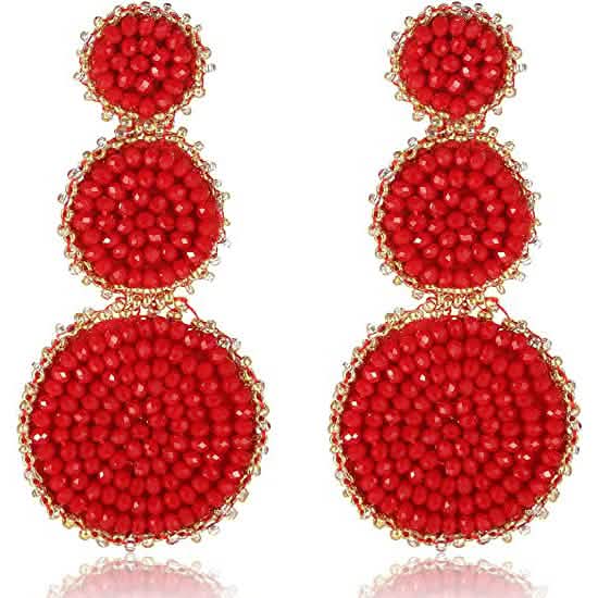 Beaded Drop Earrings Statement Seed Bead Earring DailySale