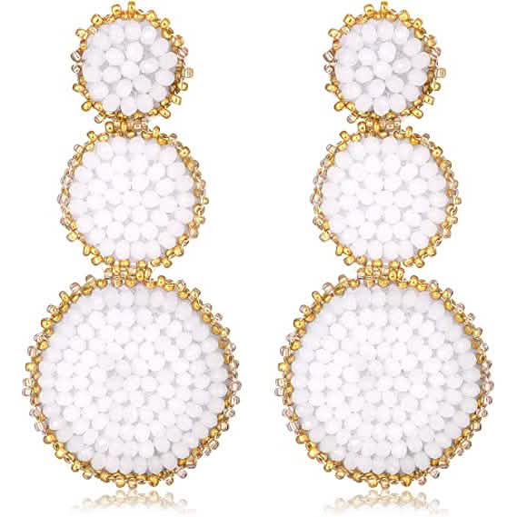 Beaded Drop Earrings Statement Seed Bead Earring DailySale