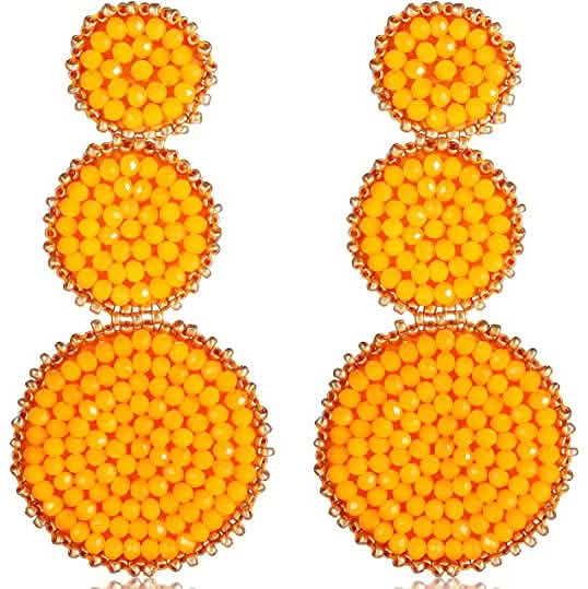 Beaded Drop Earrings Statement Seed Bead Earring DailySale