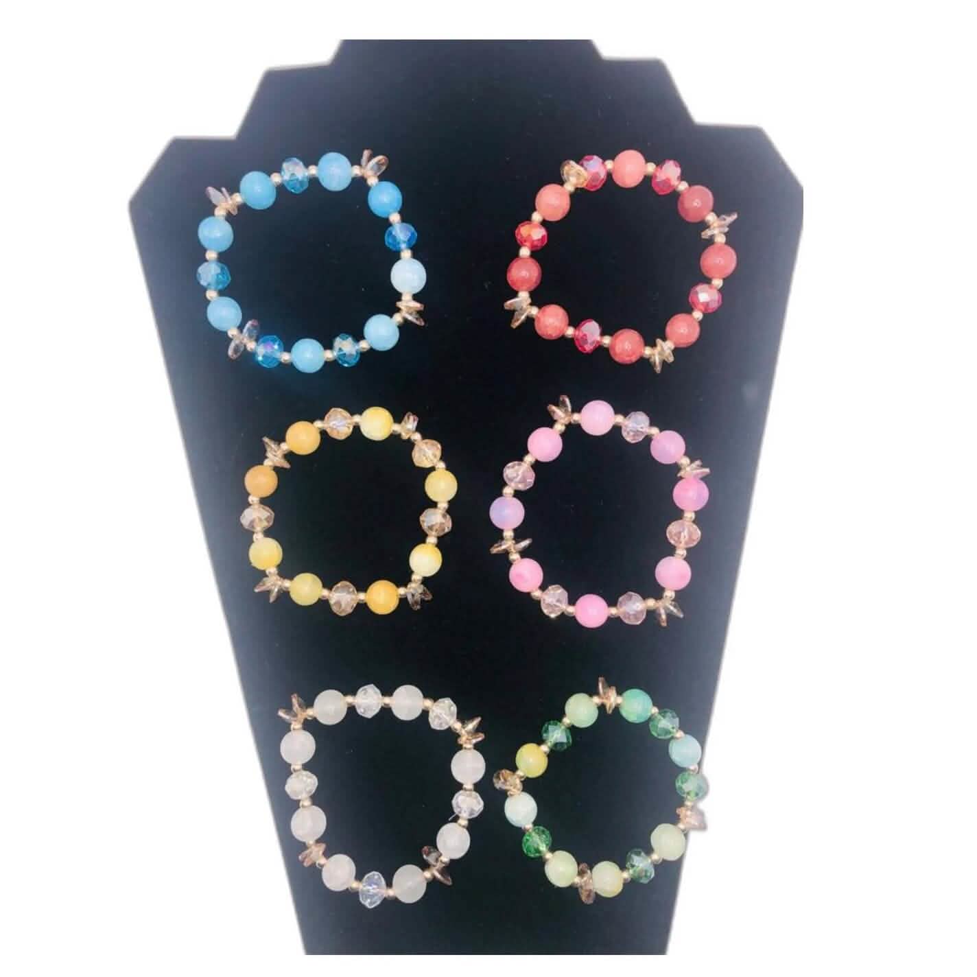 Beautiful Handmade Stone and Glass Beads Bracelets DailySale