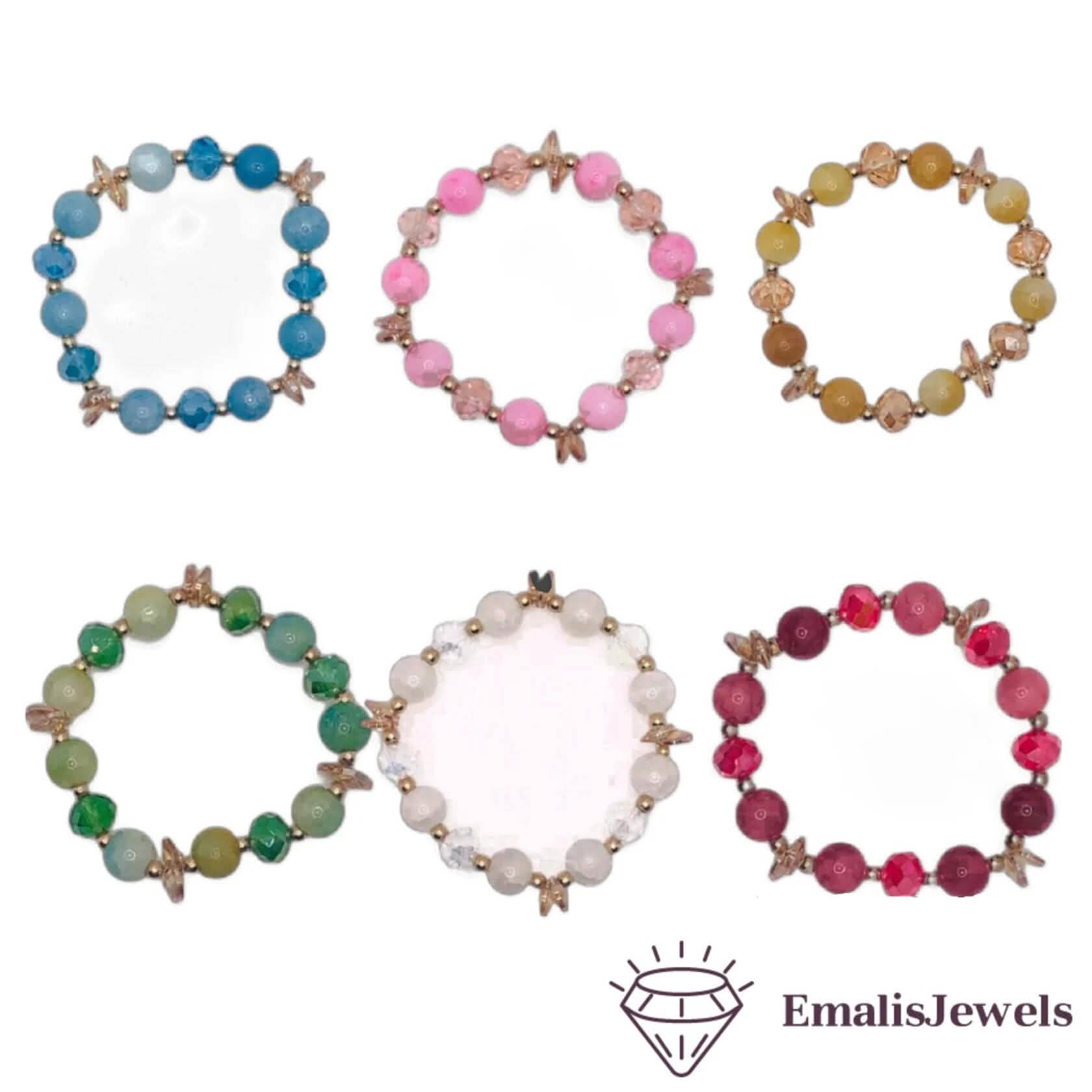 Beautiful Handmade Stone and Glass Beads Bracelets DailySale
