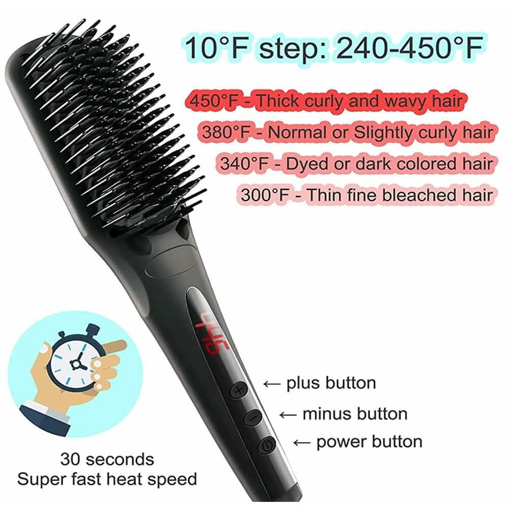 Beauty Experts Ceramic Ion Hair Straightening Brush DailySale