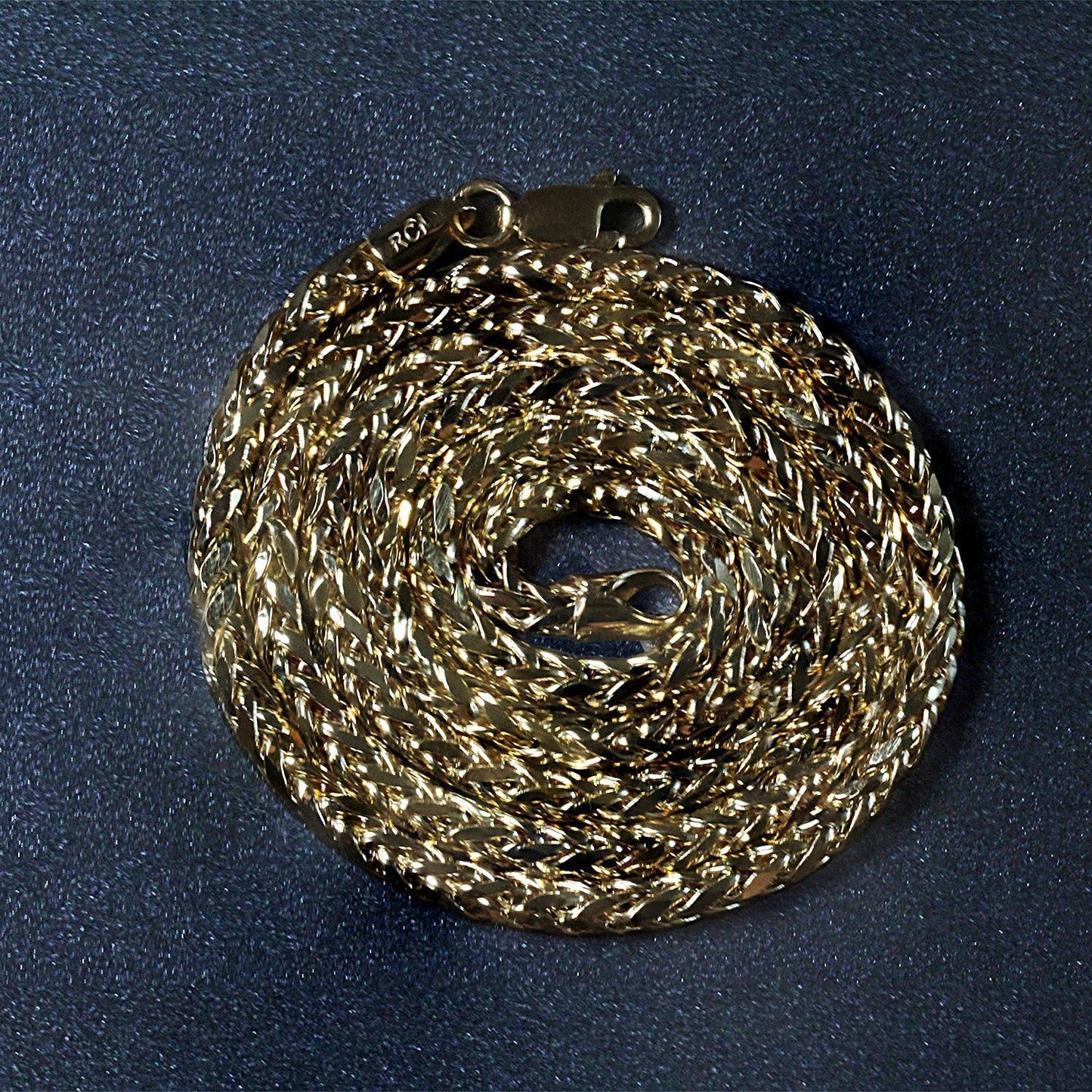 3.15mm 14k Yellow Gold Diamond Cut Round Franco Chain Bids.com