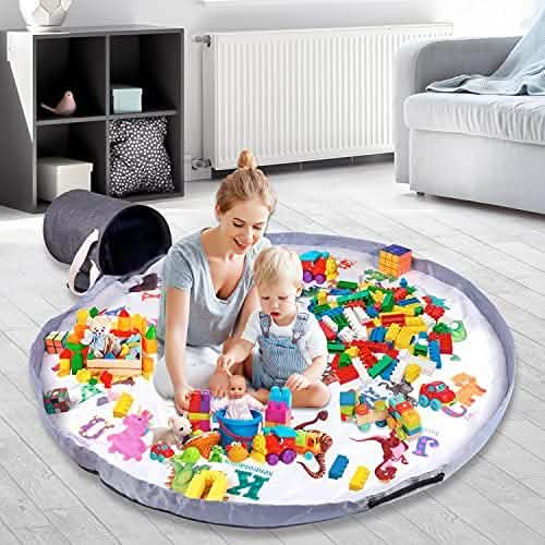 BebiQ Toy Organizers and Storage Baskets with Large Baby Play Mat DailySale