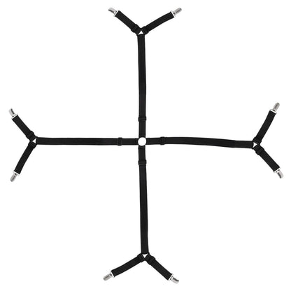 Bed Sheet Fasteners Adjustable Crisscross Elastic Sheet Suspenders DailySale