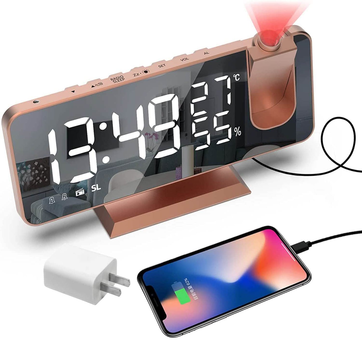 Bedroom Projection Digital Alarm Clock DailySale