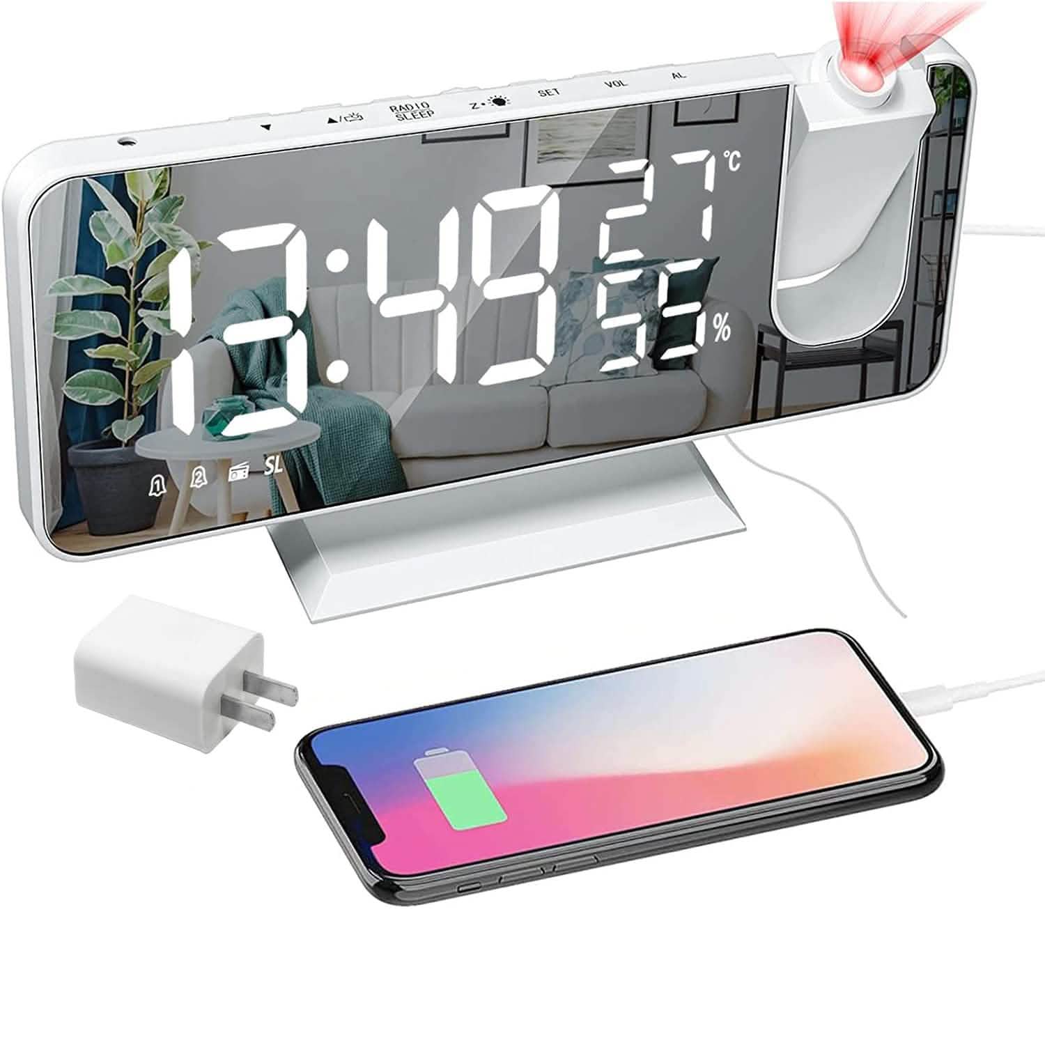Bedroom Projection Digital Alarm Clock DailySale