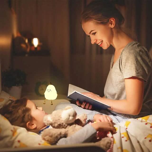 Bedroom Sleeping Bedside Tap Light LED Pear Shape Night Light DailySale