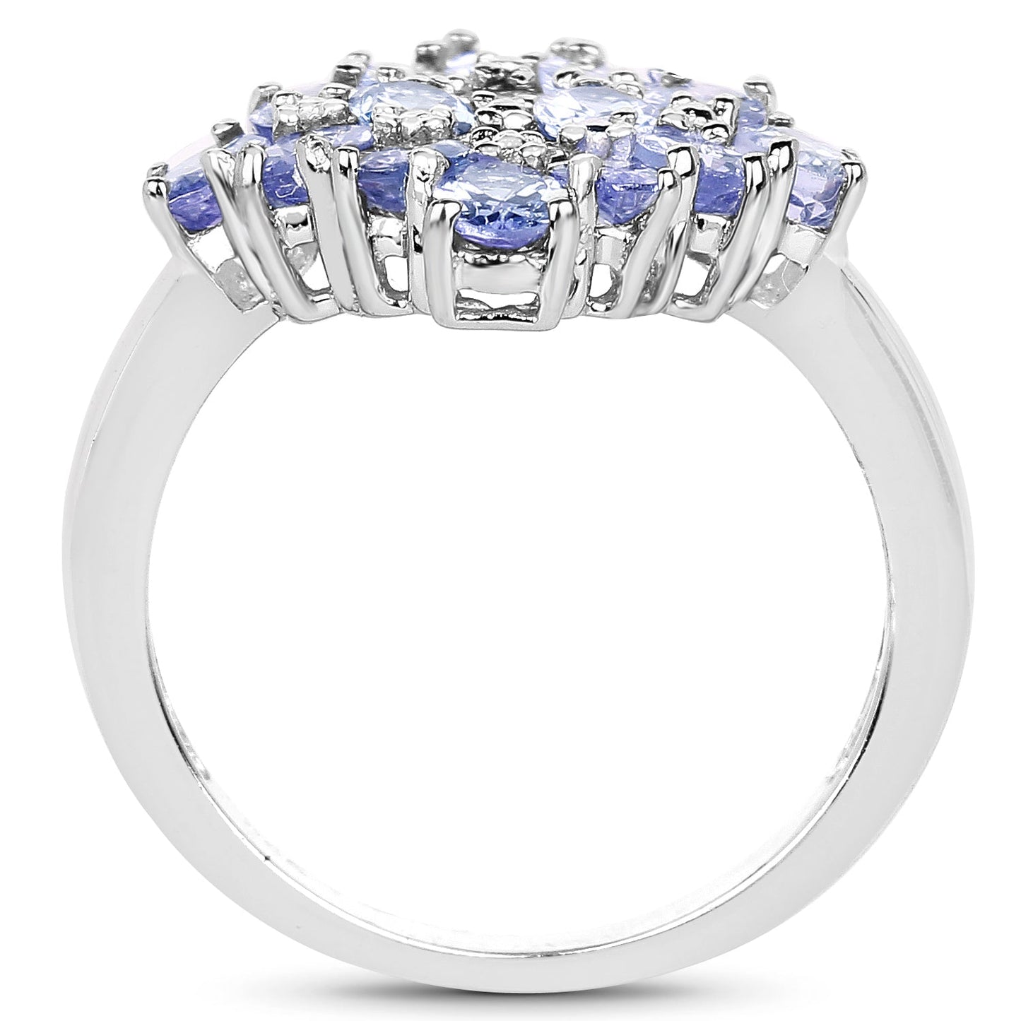 2.72 Carat Genuine Tanzanite .925 Sterling Silver Ring Bids.com