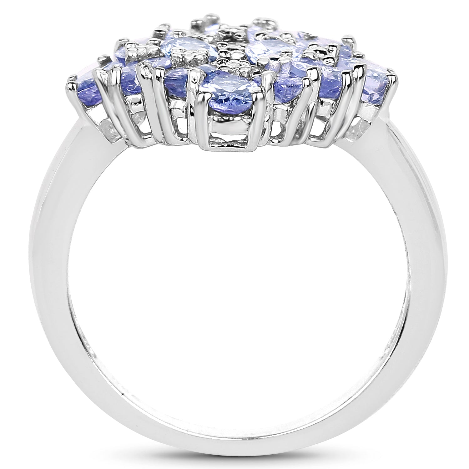 2.72 Carat Genuine Tanzanite .925 Sterling Silver Ring Bids.com