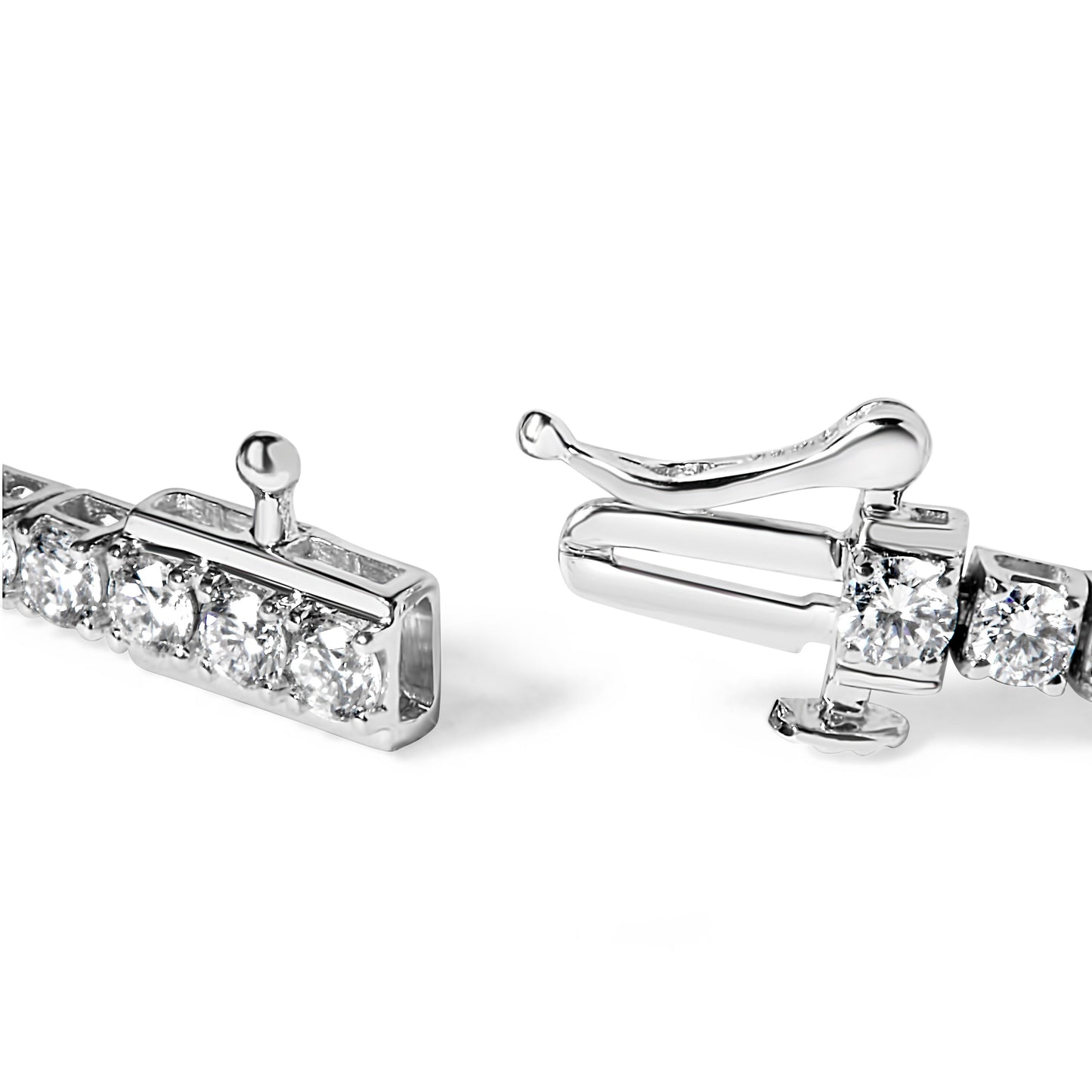 14K White Gold 4.0 Cttw Classic Lab-Grown Diamond Tennis Bracelet (F-G Color, VS2-SI1 Clarity) - 7" Inches Bids.com