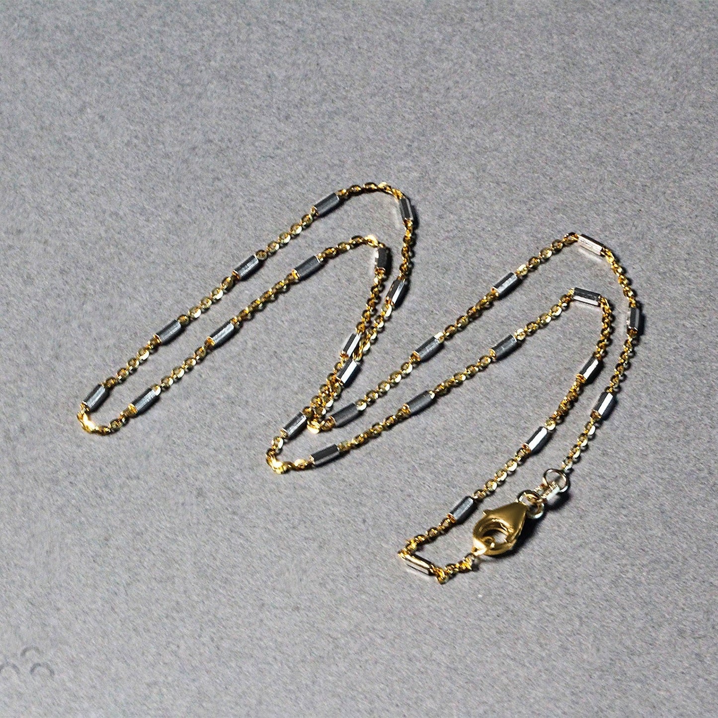 Bar Links Pendant Chain in 14k Two Tone Gold (1.4mm) Bids.com