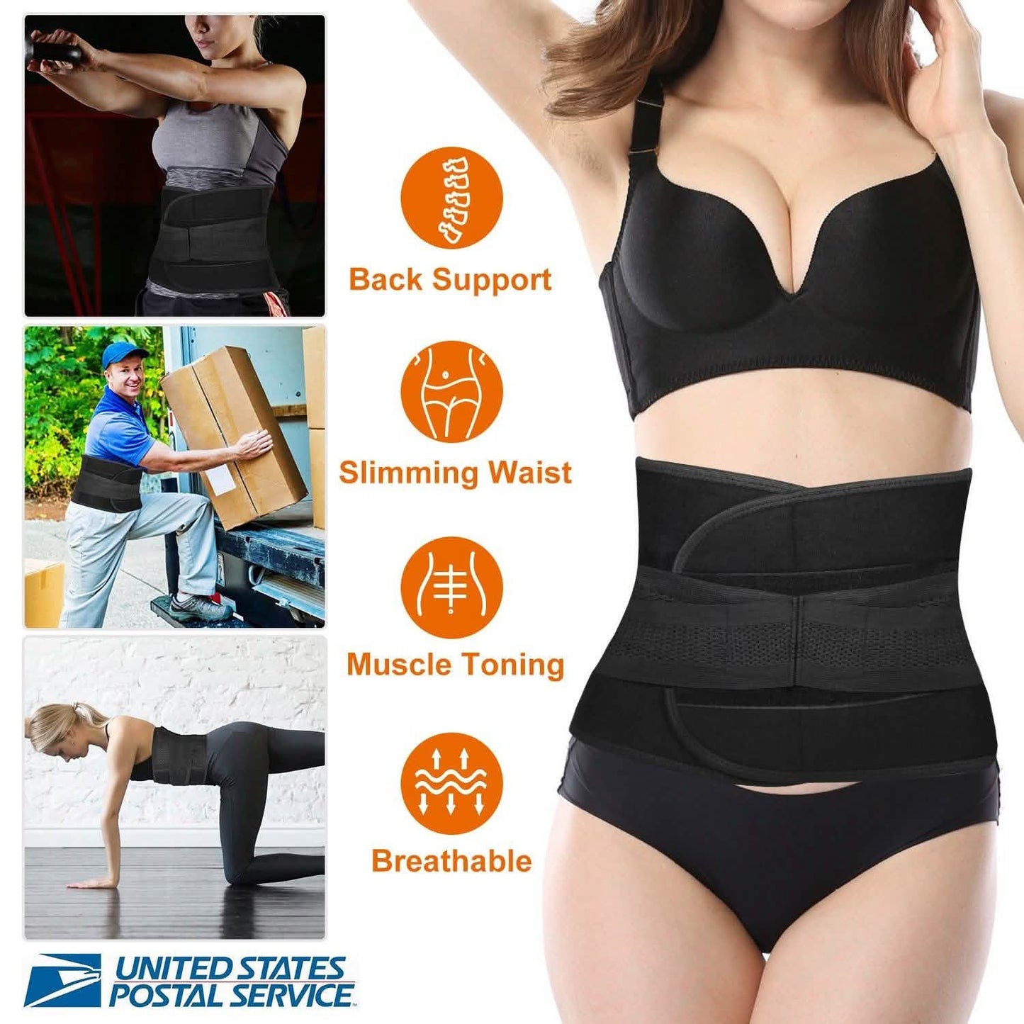Belt Lower Back Brace Pain Relief Waist Wrap Band DailySale
