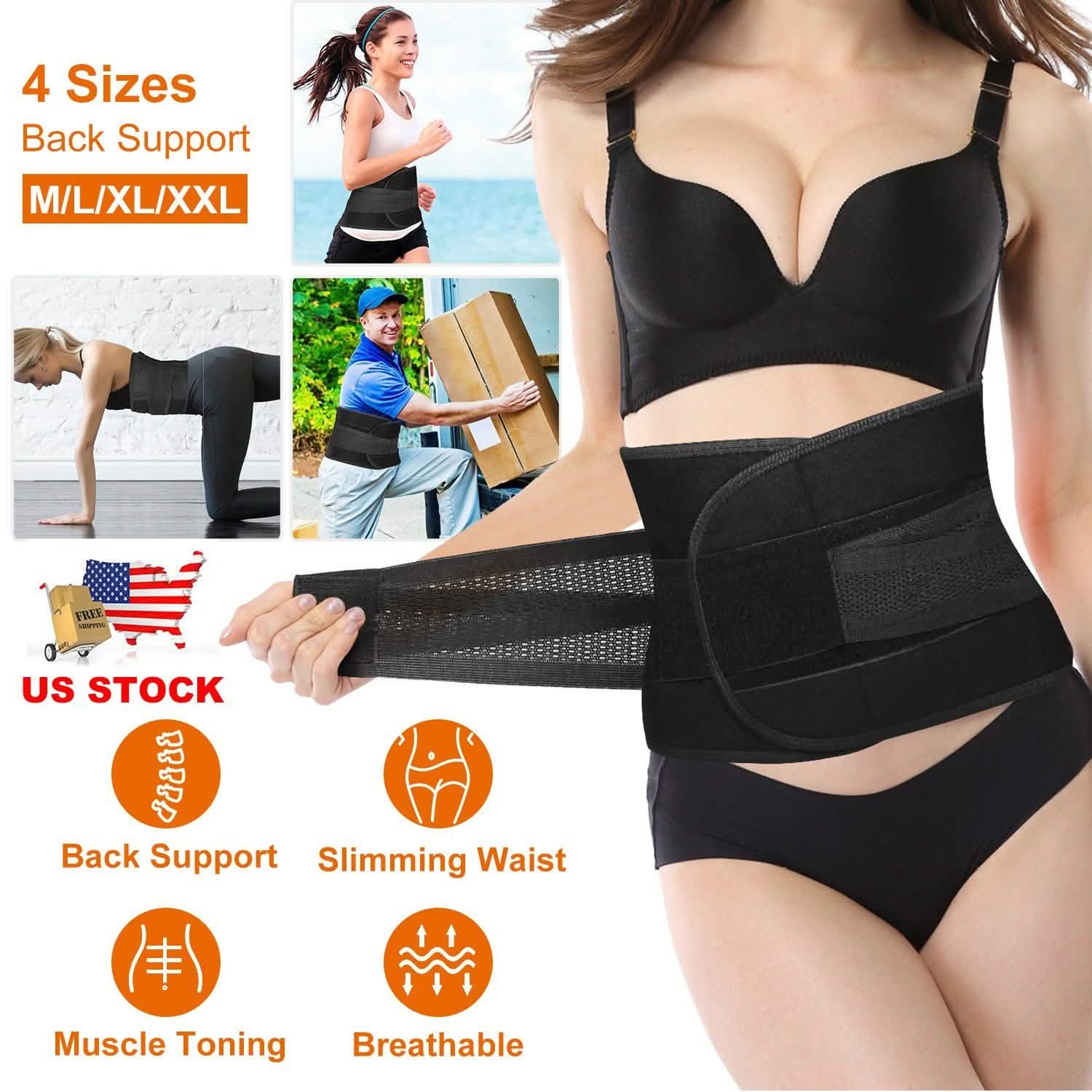 Belt Lower Back Brace Pain Relief Waist Wrap Band DailySale