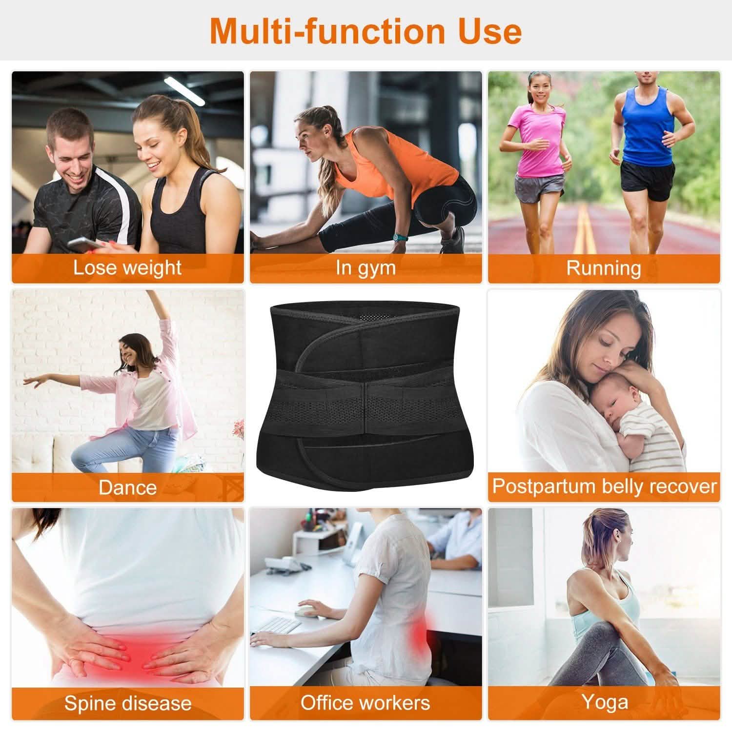 Belt Lower Back Brace Pain Relief Waist Wrap Band DailySale