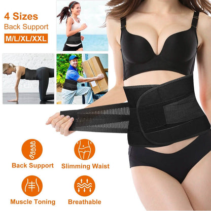 Belt Lower Back Brace Pain Relief Waist Wrap Band DailySale