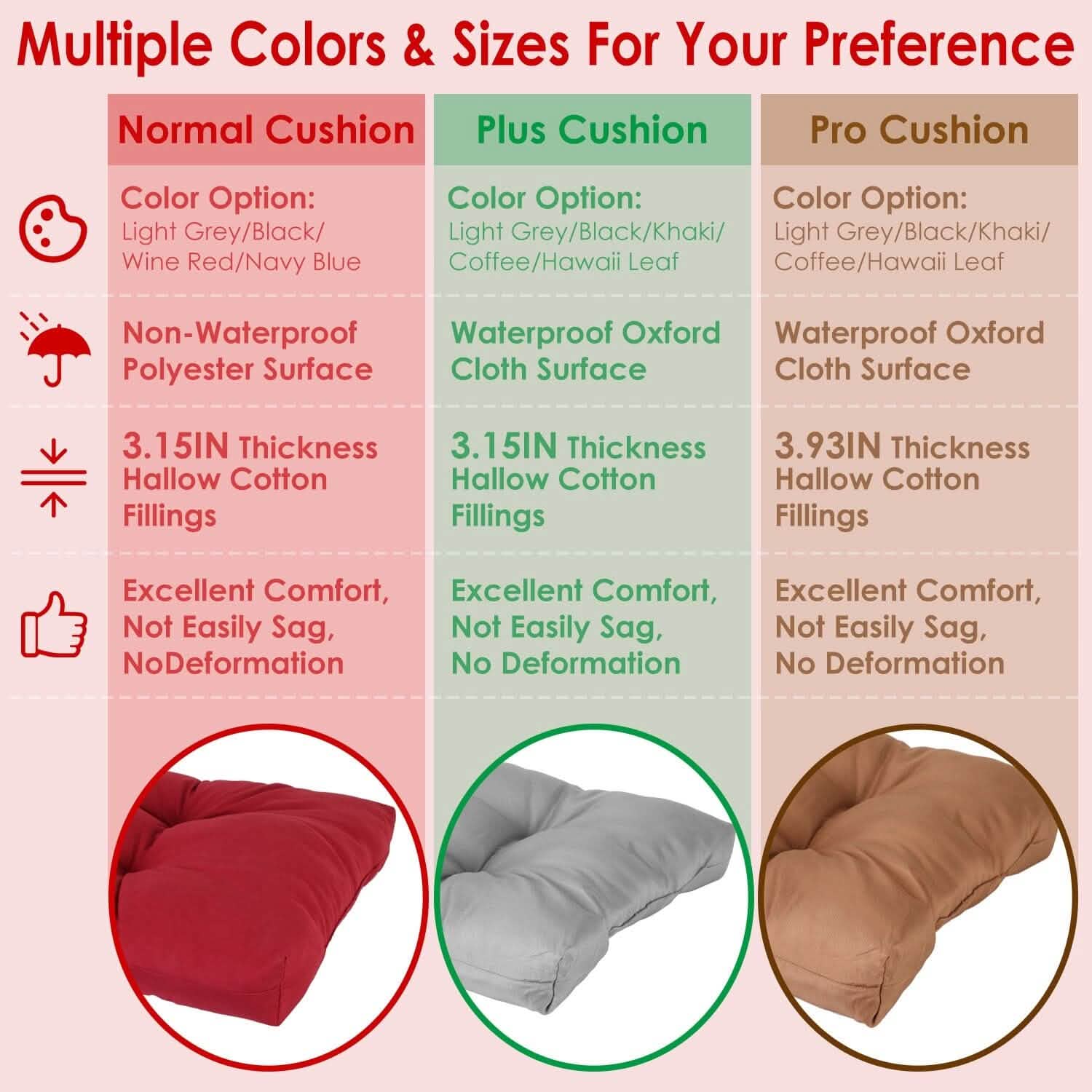 Bench Seat Cushion for Indoor Outdoor Furniture Non-Slip DailySale