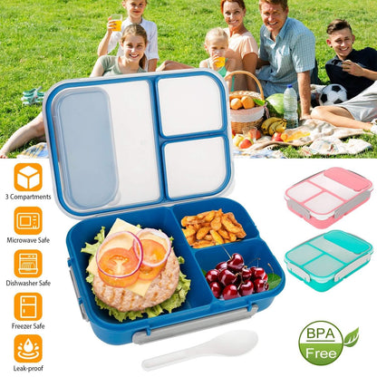 Bento Box Portable Lunch Box Picnic Food Storage with 3 Compartments DailySale