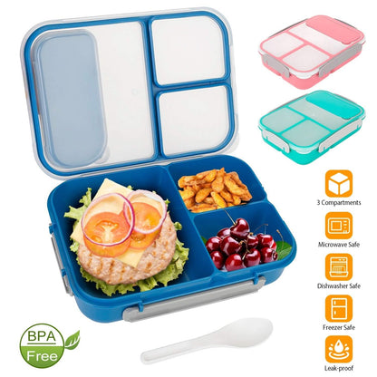 Bento Box Portable Lunch Box Picnic Food Storage with 3 Compartments DailySale