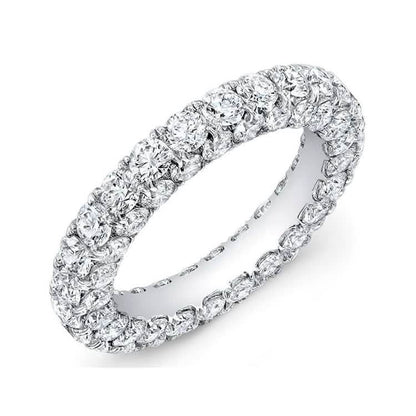 3-Row Cubic Zirconia Eternity Ring DailySale