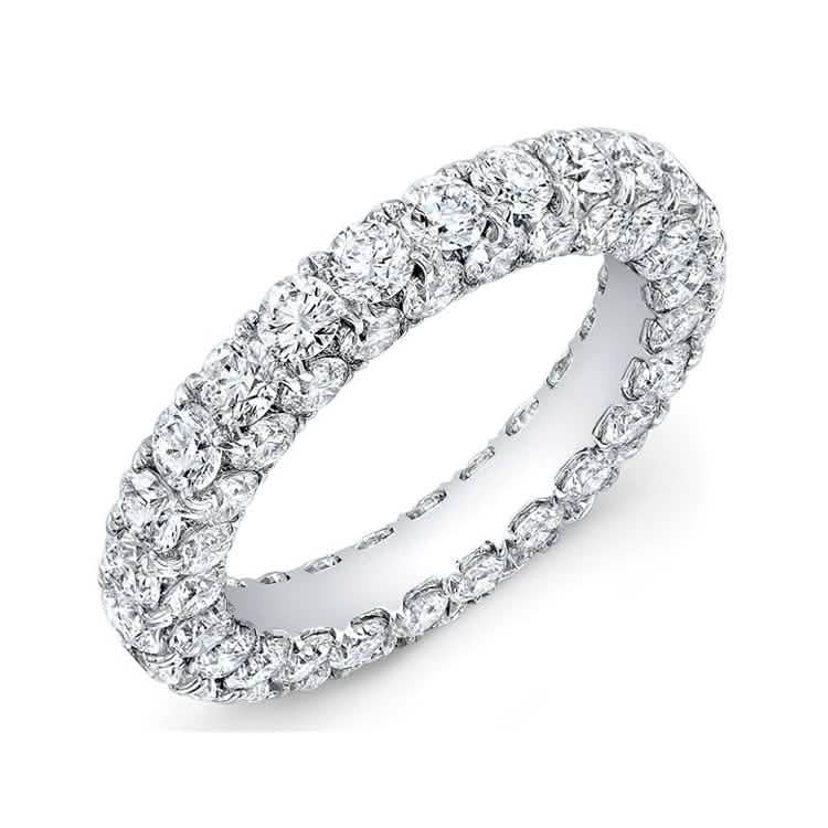 3-Row Cubic Zirconia Eternity Ring DailySale
