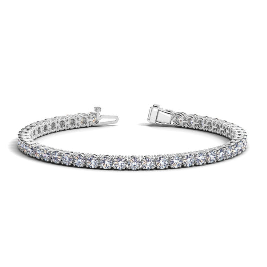 Lab Grown Round Diamond Tennis Bracelet in 14k White Gold (8 cctw F/G  VS2/SI1) Bids.com