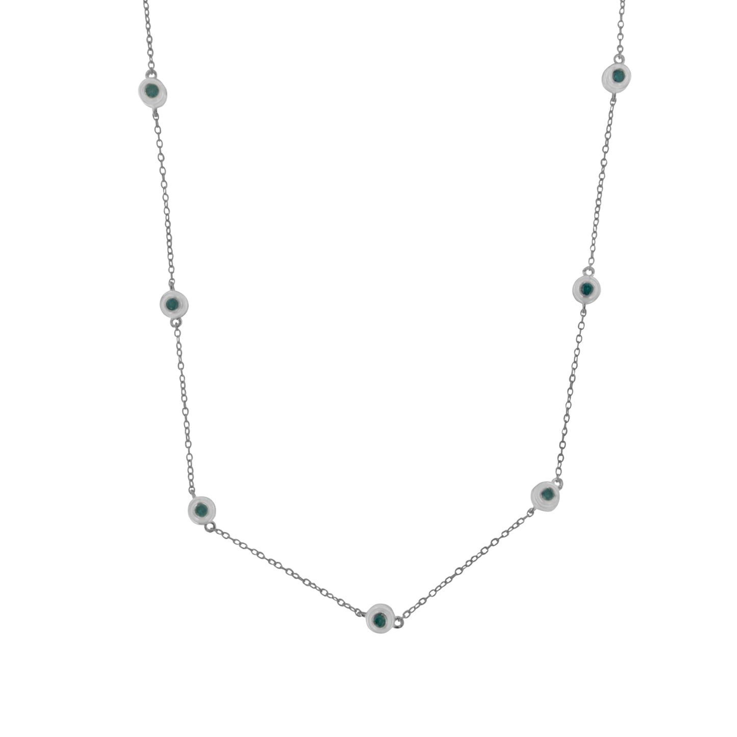 Sterling Silver Treated Diamond By Yard Necklace (3/4 cttw, Blue Color, I2-I3 Clarity) Bids.com