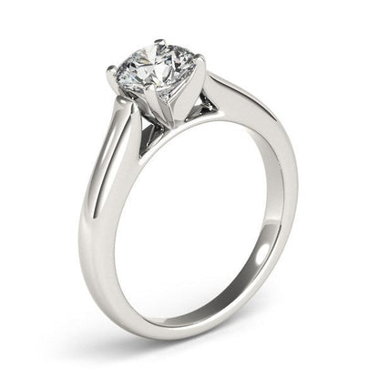 14k White Gold Cathedral Design Solitaire Diamond Engagement Ring (1 cttw) Bids.com