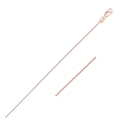 14k Rose Gold Classic Box Chain 0.4mm Bids.com