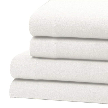 Bibb Home 100% Cotton Solid Flannel Deep Pocket Sheet Set DailySale