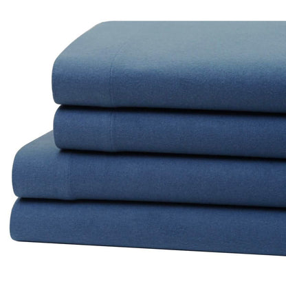 Bibb Home 100% Cotton Solid Flannel Sheet Set DailySale