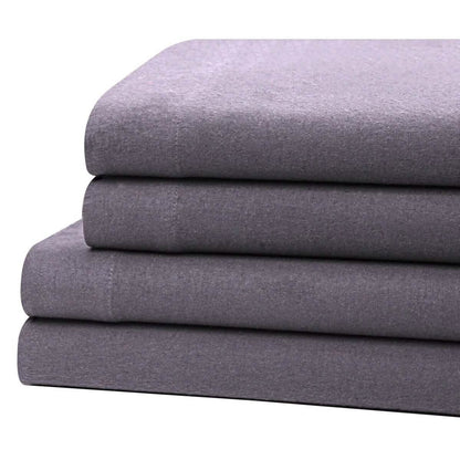 Bibb Home 100% Cotton Solid Flannel Sheet Set DailySale