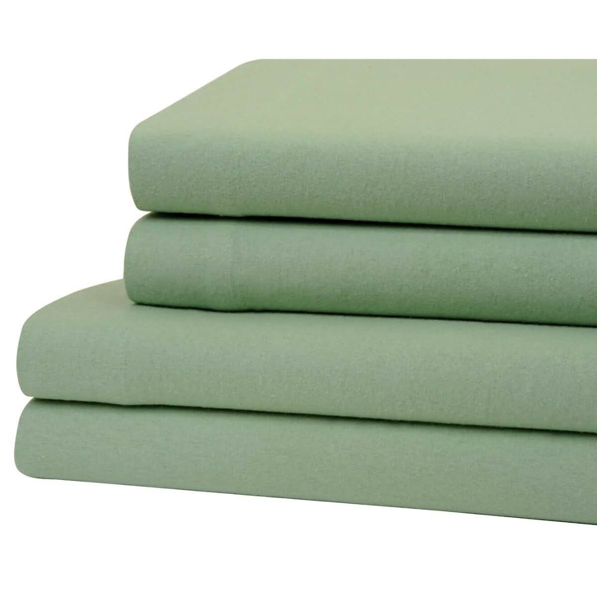 Bibb Home 100% Cotton Solid Flannel Sheet Set DailySale