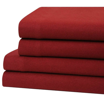Bibb Home 100% Cotton Solid Flannel Sheet Set DailySale