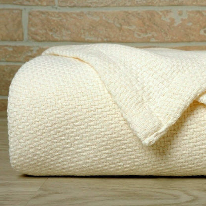 Bibb Home 100% Cotton Waffle Weave Thermal Blanket DailySale