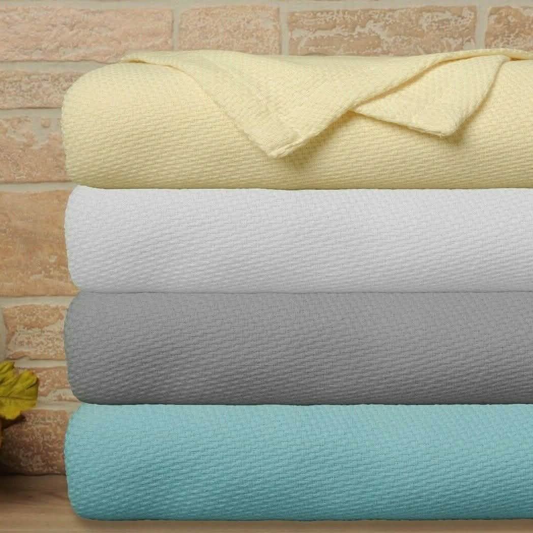 Bibb Home 100% Cotton Waffle Weave Thermal Blanket DailySale