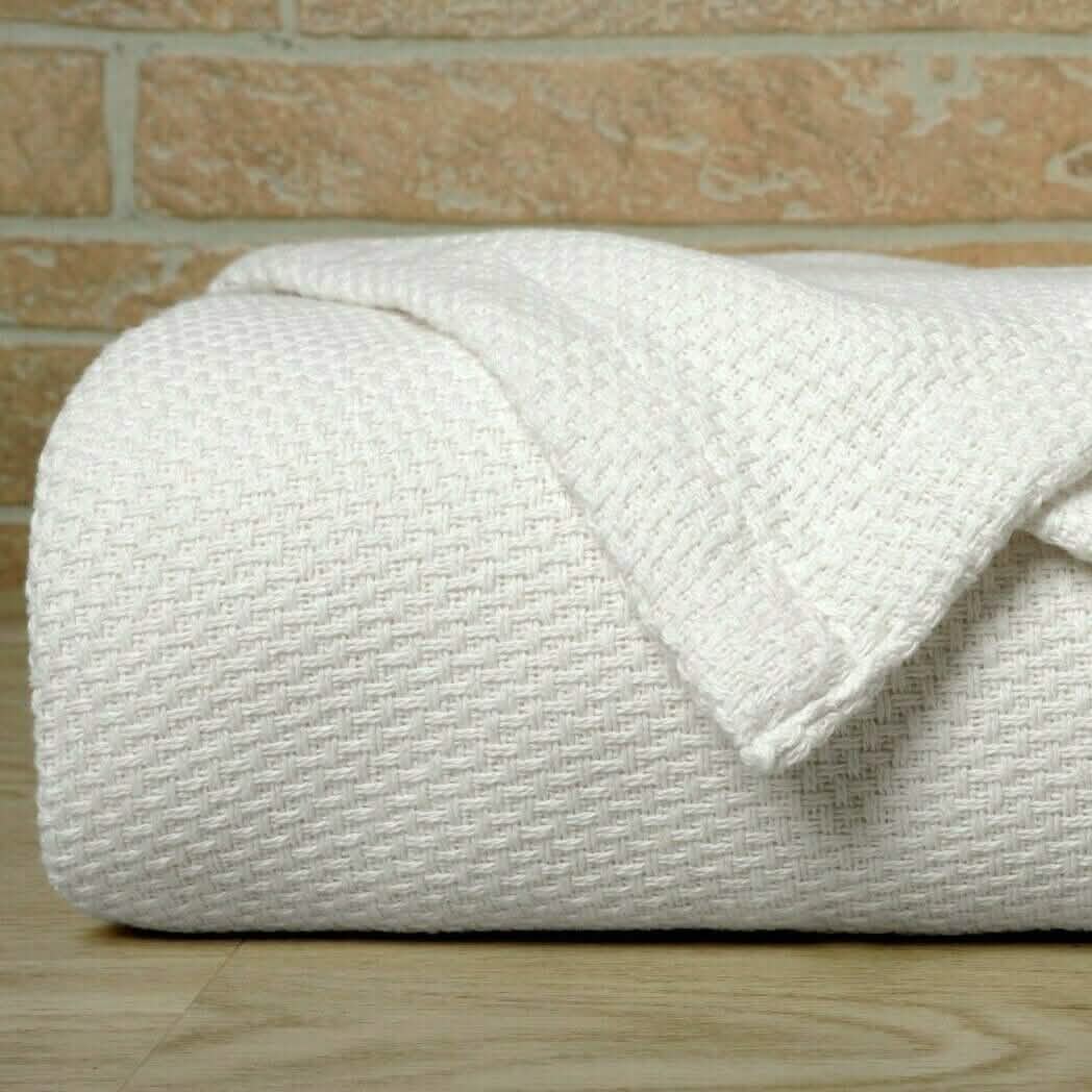 Bibb Home 100% Cotton Waffle Weave Thermal Blanket DailySale