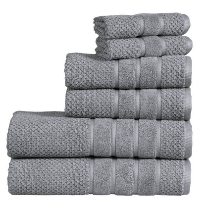 Bibb Home 6-Piece Egyptian Cotton Zero Twist Towel Set DailySale
