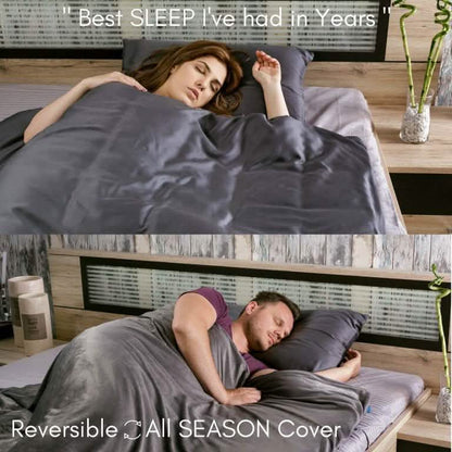 Bibb Home Weighted Blanket with Reversible Removable Cover DailySale